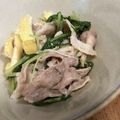 USACO66's cooksnap of when they made 簡単★豚肉と水菜のさっと煮.