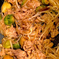 ☆アチャコ's cooksnap of when they made 芽キャベツと豚肉のオイスターソース炒め.