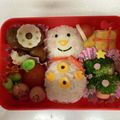 apple☆'s cooksnap of when they made 雪だるまサンタのクリスマス弁当.