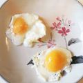 ケコハル's cooksnap of when they made 冷凍卵1個で、2個の目玉焼き♡裏技♪.