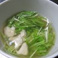 ちばたま's cooksnap of when they made シャキシャキ！上品な水菜のお吸い物☆.