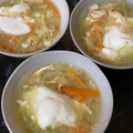 しゃべちゃん's cooksnap of when they made キャベツと人参と油揚げ＋卵の味噌汁♡.