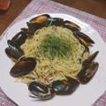 りえー。's cooksnap of when they made デパートで見つけたムール貝でパスタ！.
