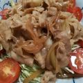 クックHBQ370☆'s cooksnap of when they made 熱冷？豚焼きしゃぶとキュウリのサラダ.