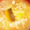 やえまりも's cooksnap of when they made 簡単！アツアツ　かぼちゃと白菜の豚汁　.