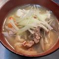 ydk1103's cooksnap of when they made 寒い冬にピッタリ！極旨ねぎ塩豚汁♪.