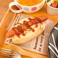 のんちごはん♡'s cooksnap of when they made ☆パン屋さんのキャベカレーホットドッグ☆.