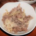エコー＊＊'s cooksnap of when they made お節リメイク！酢レンコンの豚しょうが焼き.