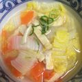 ちゃぎー's cooksnap of when they made 白菜と炙り油揚げの味噌汁.