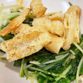なーなちゃん's cooksnap of when they made 簡単5分！サクサク油揚げと水菜ごま油炒め.