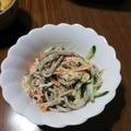 ramieru's cooksnap of when they made ☺茹で麺で簡単♪マヨポン味のそばサラダ☺.