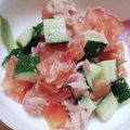 kashikon's cooksnap of when they made トマトときゅうりとツナのサラダ.