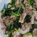 ナーちゃん's cooksnap of when they made 豚＆ホウレン草の梅マヨ炒め.