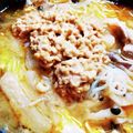 桃さる's cooksnap of when they made やみつき注意♡辛味噌納豆鍋.