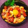 おもちまるとシャルル's cooksnap of when they made 海鮮ユッケ丼♪.