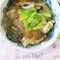 クックMO63WW☆'s cooksnap of when they made 鶏もも肉スープ♪簡単白菜春雨人参しめじ.