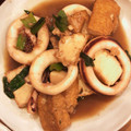 クック0GMT19☆'s cooksnap of when they made にんにくバター醤油で旨～♡イカと厚揚げ.