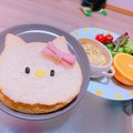 Rina☻'s cooksnap of when they made ハム リボン キャラ弁 記念 花.