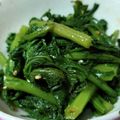 ひぃたろぉ～♪'s cooksnap of when they made 下茹ではレンジ♪♪簡単春菊の胡麻和え.