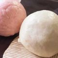 がんばれままちゃん's cooksnap of when they made 紅白饅頭.