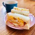 ねっちゃんっ's cooksnap of when they made ベーコンエッグサンドイッチ.