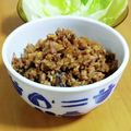 すうがん's cooksnap of when they made ピリ辛！甘辛！肉味噌そぼろのレタス包み.