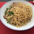 Luxemburg's cooksnap of when they made ほうれん草ベーコンの和風バター醤油パスタ.