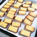 こうもりバスターズ's cooksnap of when they made 【30分レシピ】カステラのラスク.