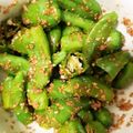 じゅんぽん's cooksnap of when they made レンジで♪ししとうの蜂蜜ごま醤油和え.