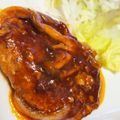 mii♡a's cooksnap of when they made ジューシーハンバーグ☆パン粉不要.