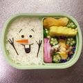 Chaaa_room's cooksnap of when they made 超簡単キャラ弁！アナ雪＊顔だけオラフ＊.