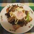 龍青空ママ's cooksnap of when they made 牛丼リメイク♡牛たまトースト.
