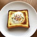 chi−ちゃん's cooksnap of when they made 目玉焼きトーストにのりたま！.