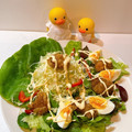 kunyama's cooksnap of when they made 旨ソースで☆から揚げリメイクサラダ.