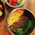ちとまるる's cooksnap of when they made 弁当にも！簡単節約★定番三色そぼろ丼.