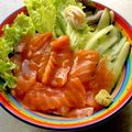 Moggieneko's cooksnap of when they made サーモンの昆布〆寿司.