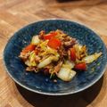 Yui_Tokari's cooksnap of when they made 豚こま☆簡単メイン白菜と卵のチャプチェ風.