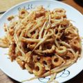 ☆レッドスター☆'s cooksnap of when they made 炒めるだけ♪もやしとちくわのマヨケチャ.