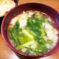 麻's cooksnap of when they made かぶの葉っぱのお味噌汁.