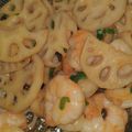 dentalako's cooksnap of when they made エビと蓮根のオイマヨ炒め♡おつまみにも♪.