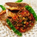さんさい's cooksnap of when they made カリっと☆秋刀魚ソテー　ラビゴットソース.