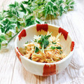 Satoco❋'s cooksnap of when they made 鶏と貝割れの明太マヨ和え.