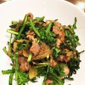 Sun Flover's cooksnap of when they made 甘辛豚の春菊サラダ.