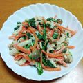55才のおじさん's cooksnap of when they made レンジで簡単！ほうれん草のカニカマサラダ.