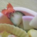 3姉妹ちゃんママ's cooksnap of when they made 飾り切り☆きゅうりボート.