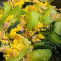 わっきー0424's cooksnap of when they made チンゲンサイ、ベーコン、卵の炒め物.
