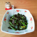 Newチヨコっと♪'s cooksnap of when they made ほうれん草とひじき・しらすの生姜和え.
