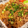 メソコ's cooksnap of when they made 簡単！うまい！もやし挽き肉丼.