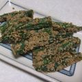 きらり流れ星's cooksnap of when they made 簡単♡レンジでオクラの胡麻和え.