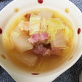 あっきん130's cooksnap of when they made とろとろカブとベーコンのスープ.